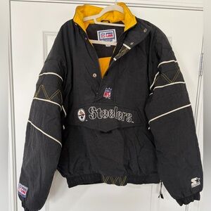 Vintage Starter NFL Pro Line Pittsburgh Steelers Pullover Jacket — M